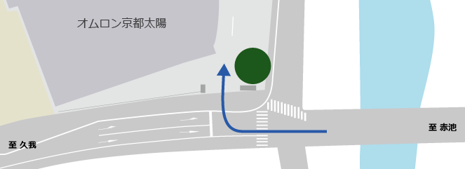 オムロン京都太陽株式会社入口